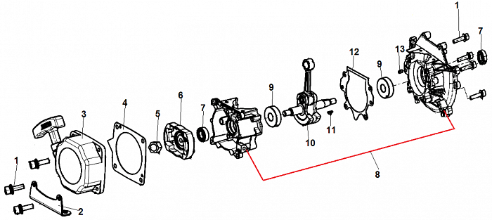 2 КОЛЕНВАЛ - СТАРТЕР  ТРИММЕР CHAMPION Т345
