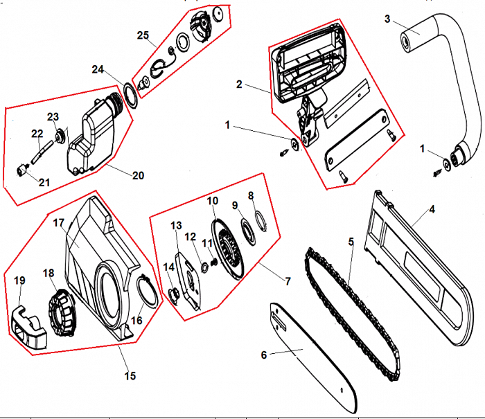 2 БАК - РУЧКА ЭЛЕКТРОПИЛА CHAMPION 424N-18