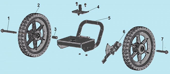 2 КОЛЕСА ГАЗОНОКОСИЛКА CHAMPION LMH4412