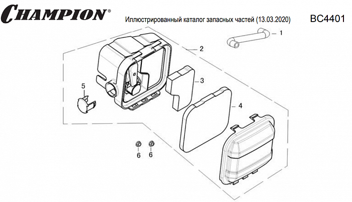 9 ВОЗДУШНЫЙ ФИЛЬТР КУЛЬТИВАТОР CHAMPION ВC4401