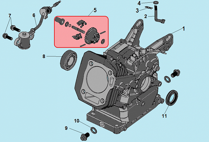 10 ЦИЛИНДР - МАГНЕТО КУЛЬТИВАТОР CHAMPION ВС7714