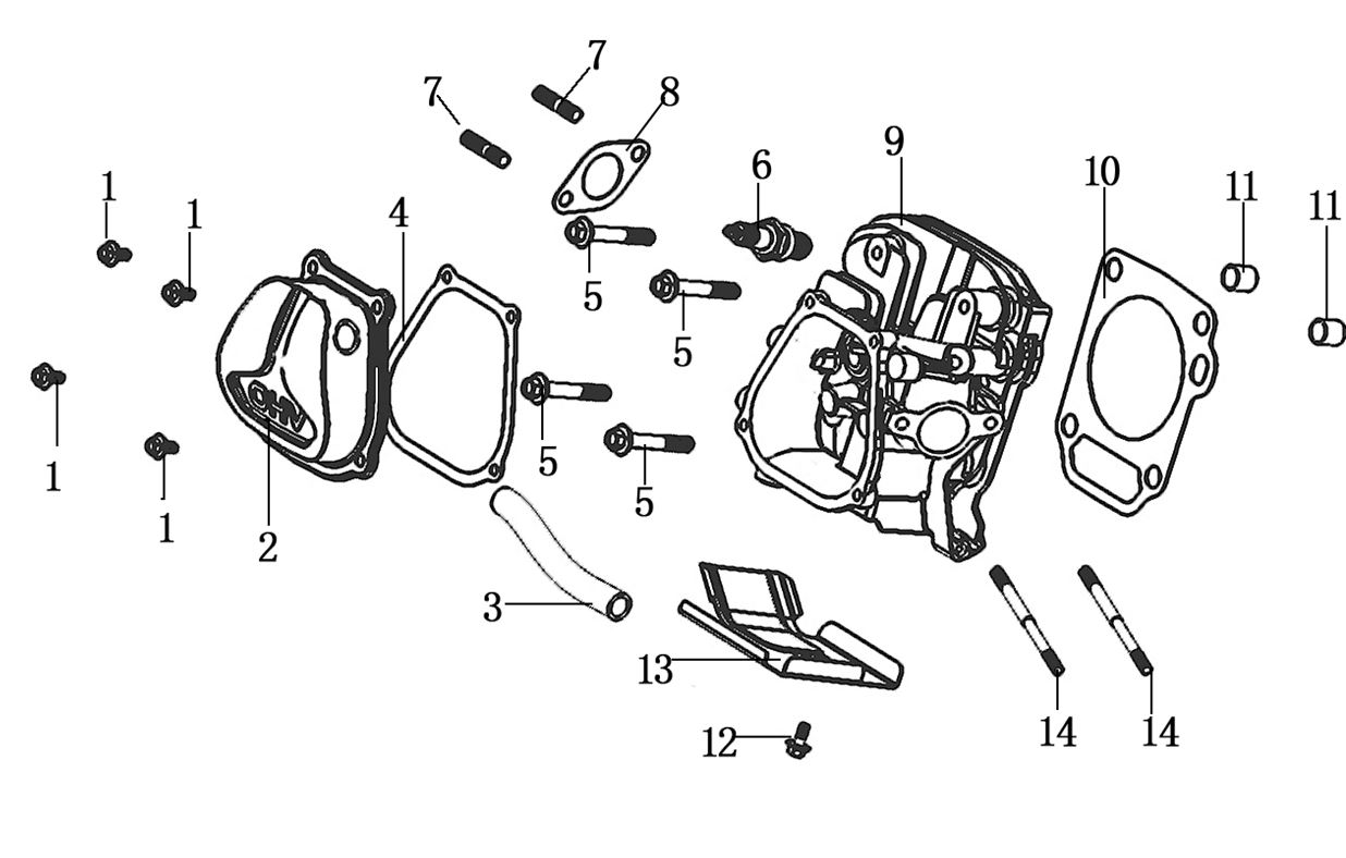 ЗАПЧАСТИ ДЛЯ ДВИГАТЕЛЯ LC190FDS (ГОЛОВКА ЦИЛИНДРА)