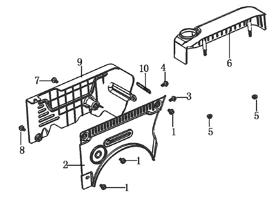 ЗАПЧАСТИ ДЛЯ ДВИГАТЕЛЯ LC190FDS (КОЖУХ)