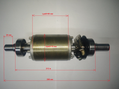 Ротор D=76мм, Lраб.=92мм для КМП-400/50(34) JST